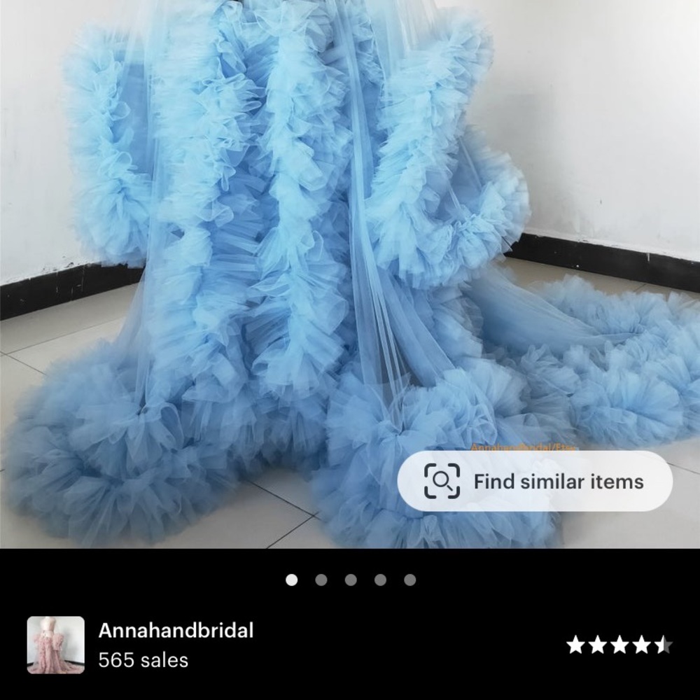 White Maternity Robe - Picture 2 of 2